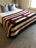 Navajo Chief Inspired Wool Quilted Bed Scarf